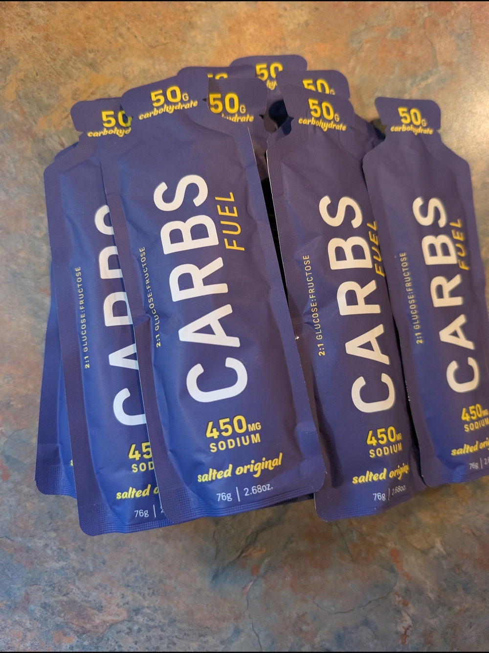 CARBS Fuel Electrolyte Gel Packets - Blue & Yellow